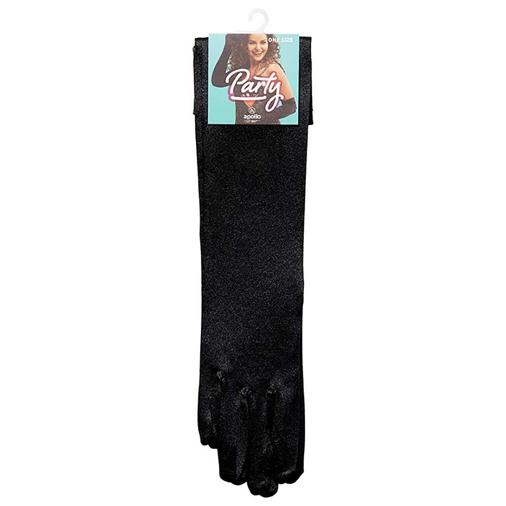 Lange handschoenen satijn 40 cm