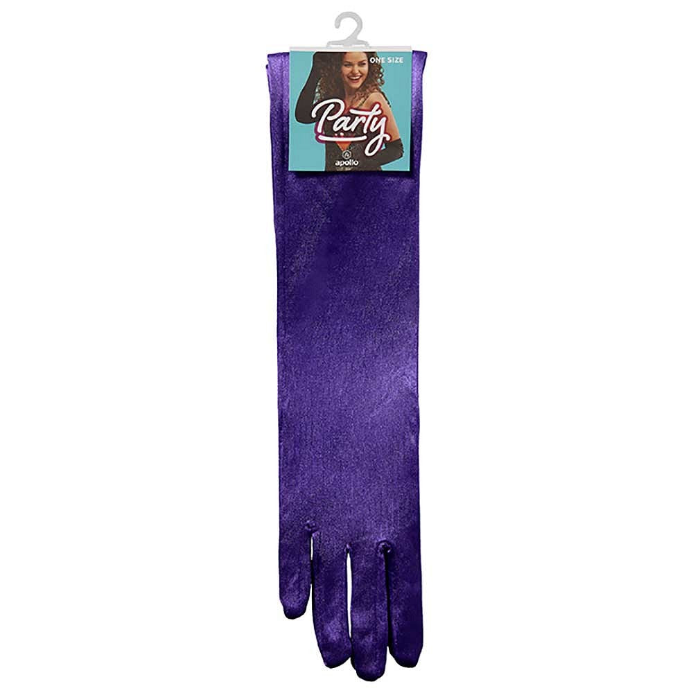 Lange handschoenen satijn 40 cm