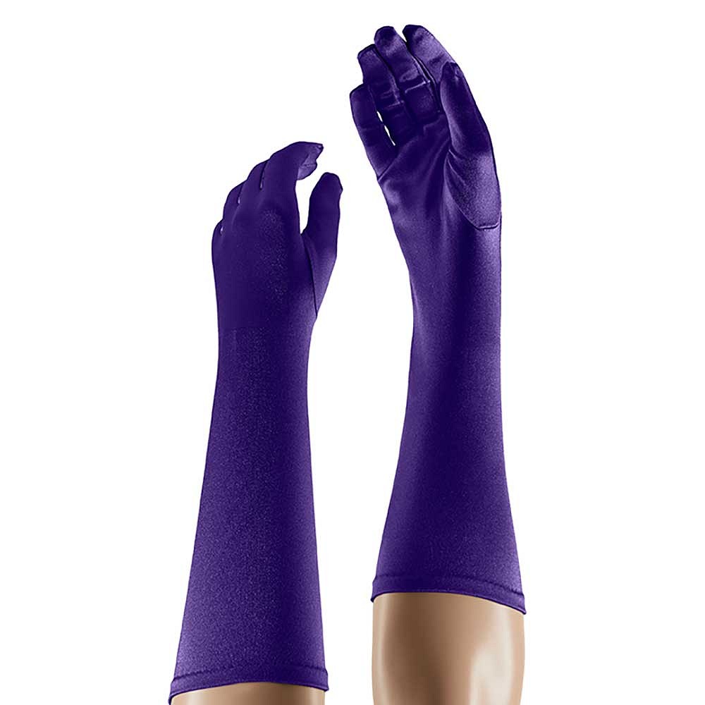 Lange handschoenen satijn 40 cm