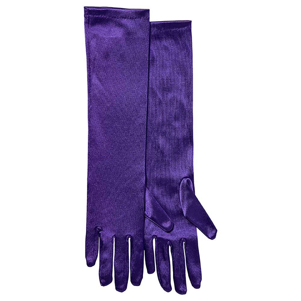 Lange handschoenen satijn 40 cm