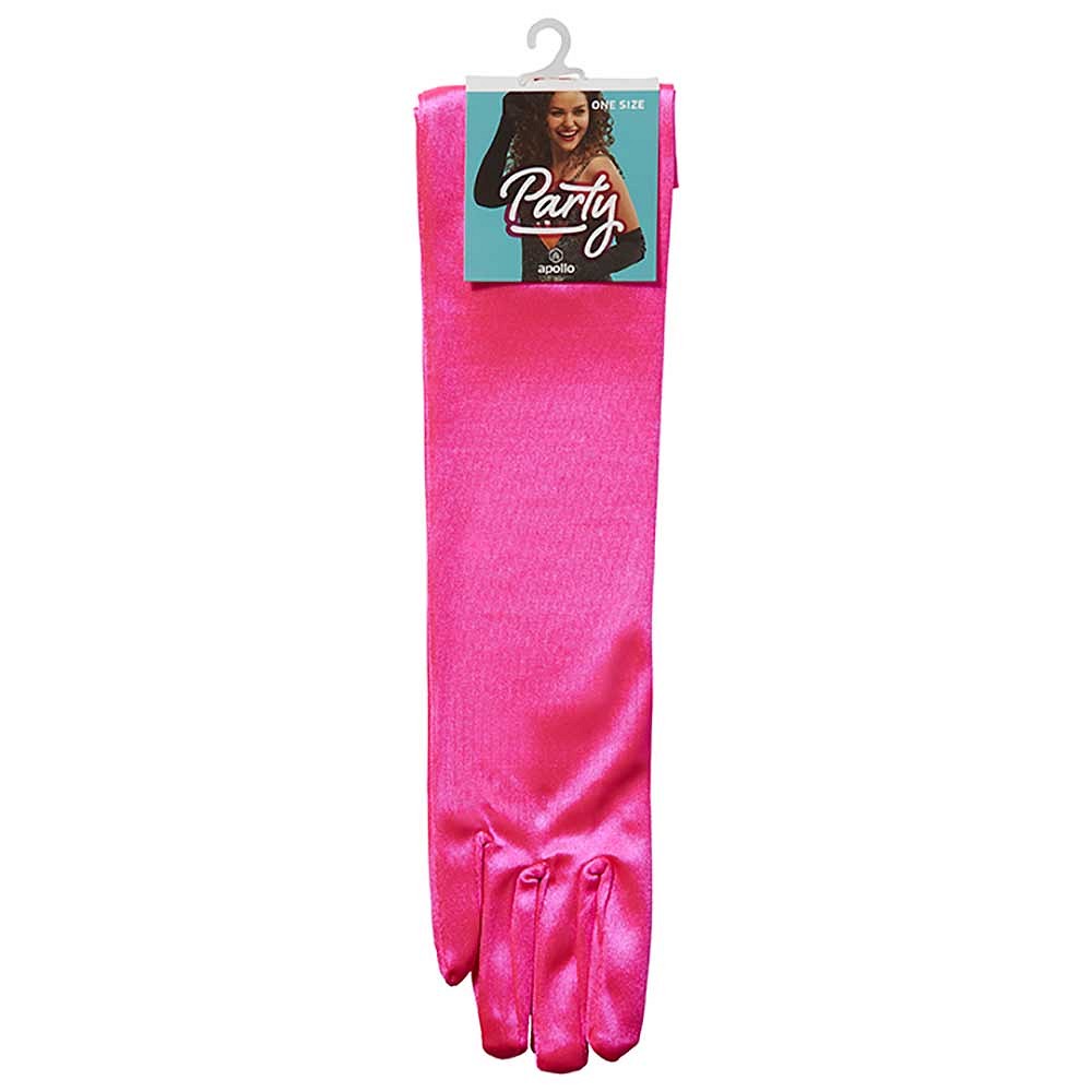 Lange handschoenen satijn 40 cm