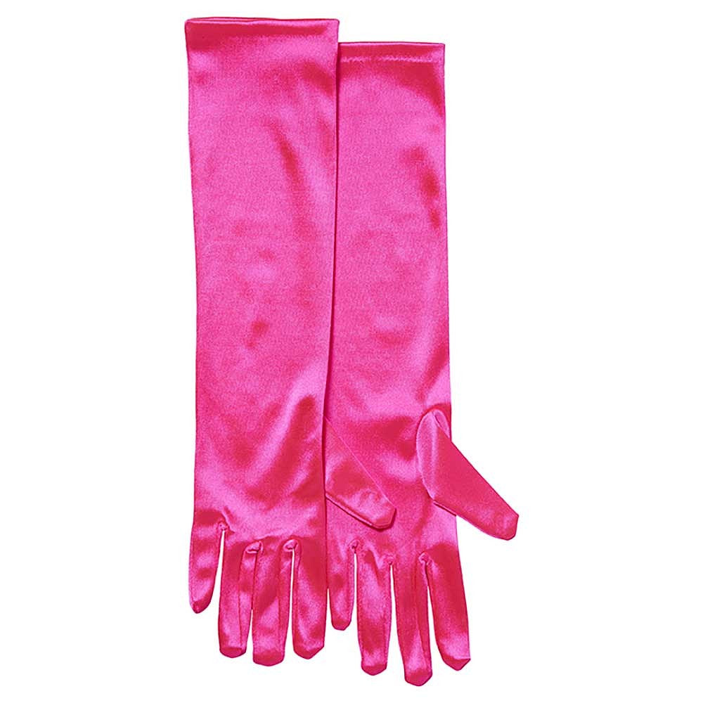 Lange handschoenen satijn 40 cm