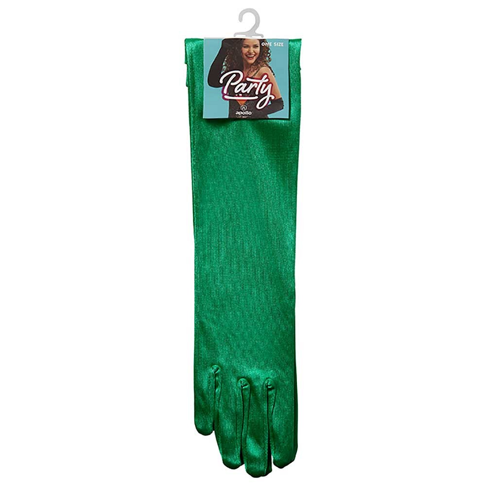 Lange handschoenen satijn 40 cm