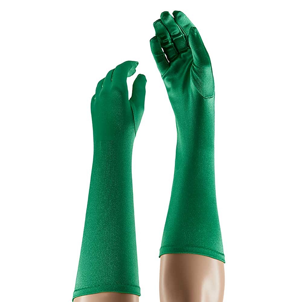 Lange handschoenen satijn 40 cm