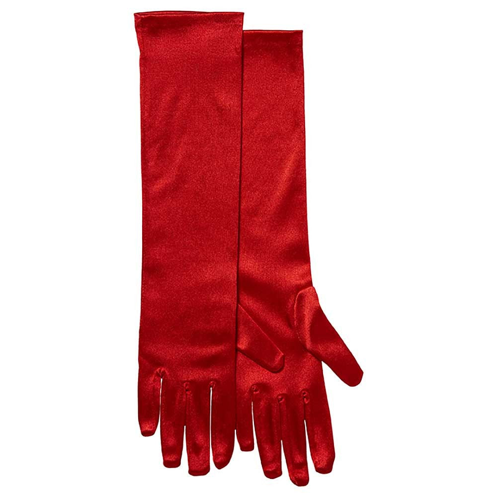 Lange handschoenen satijn 40 cm
