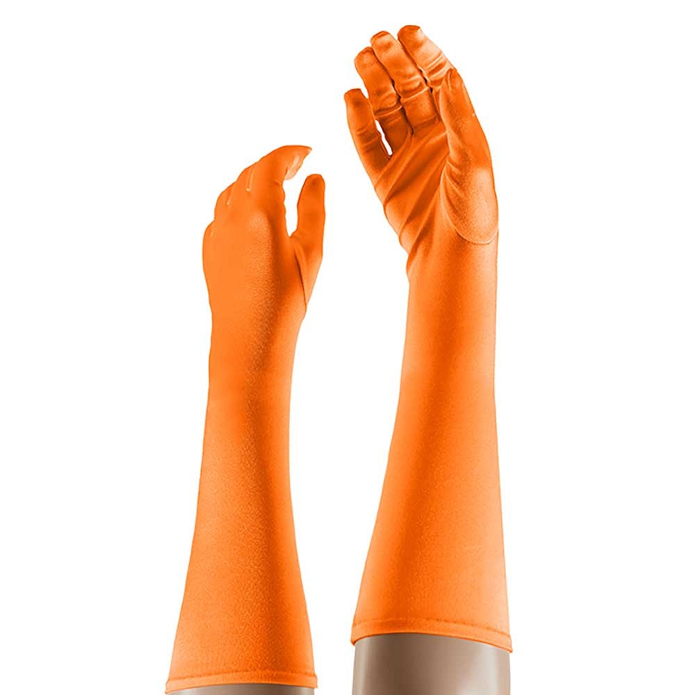 Lange handschoenen satijn 40 cm