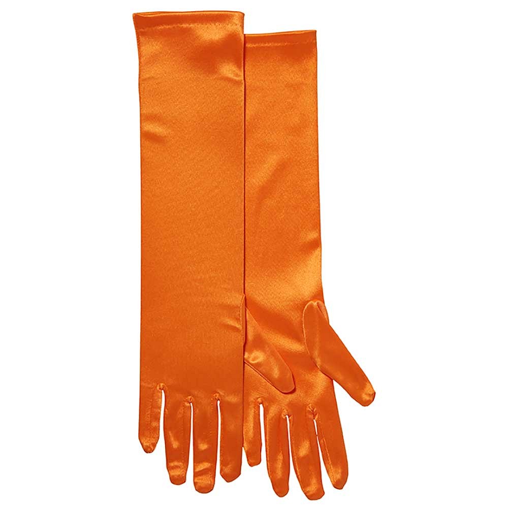 Lange handschoenen satijn 40 cm
