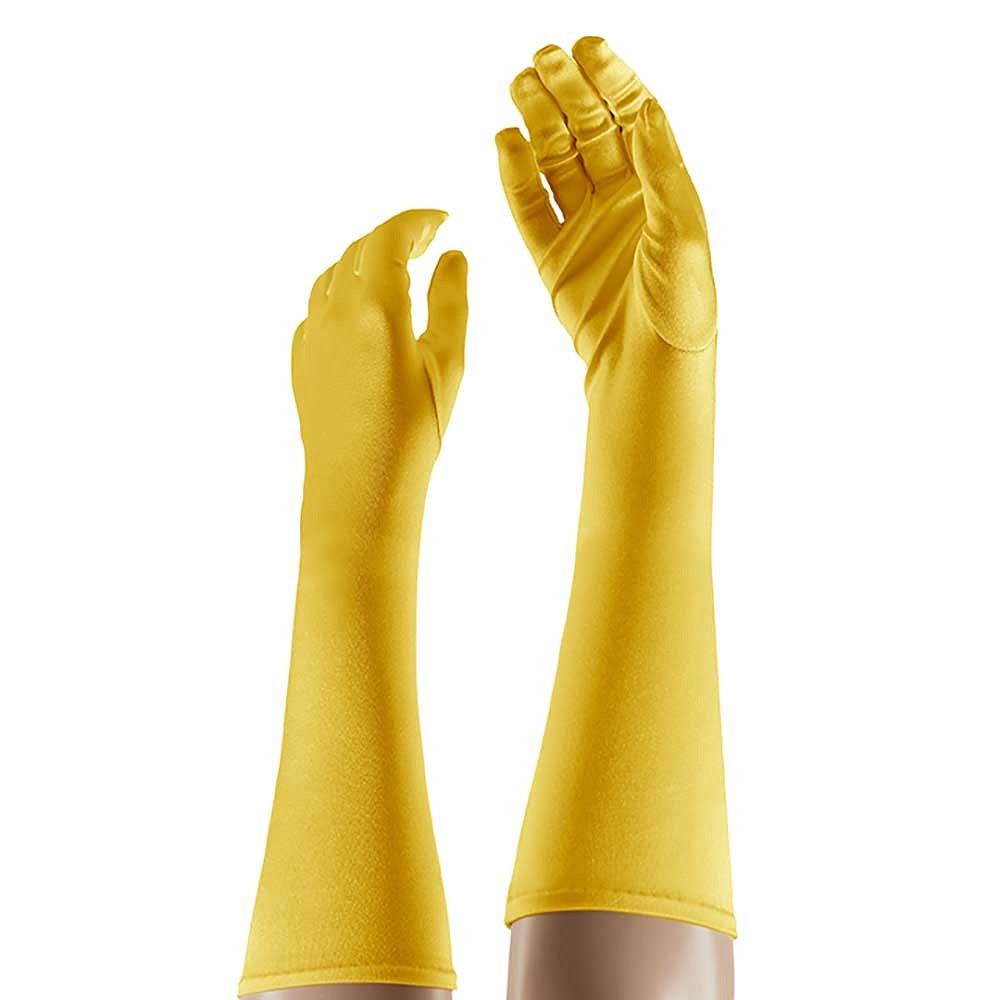 Lange handschoenen satijn 40 cm