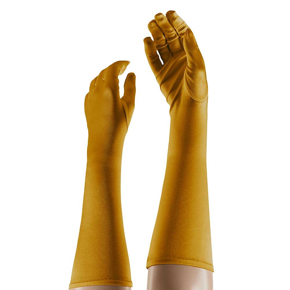 Lange handschoenen satijn 40 cm