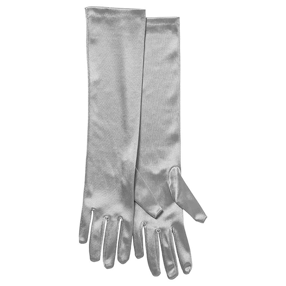 Lange handschoenen satijn 40 cm