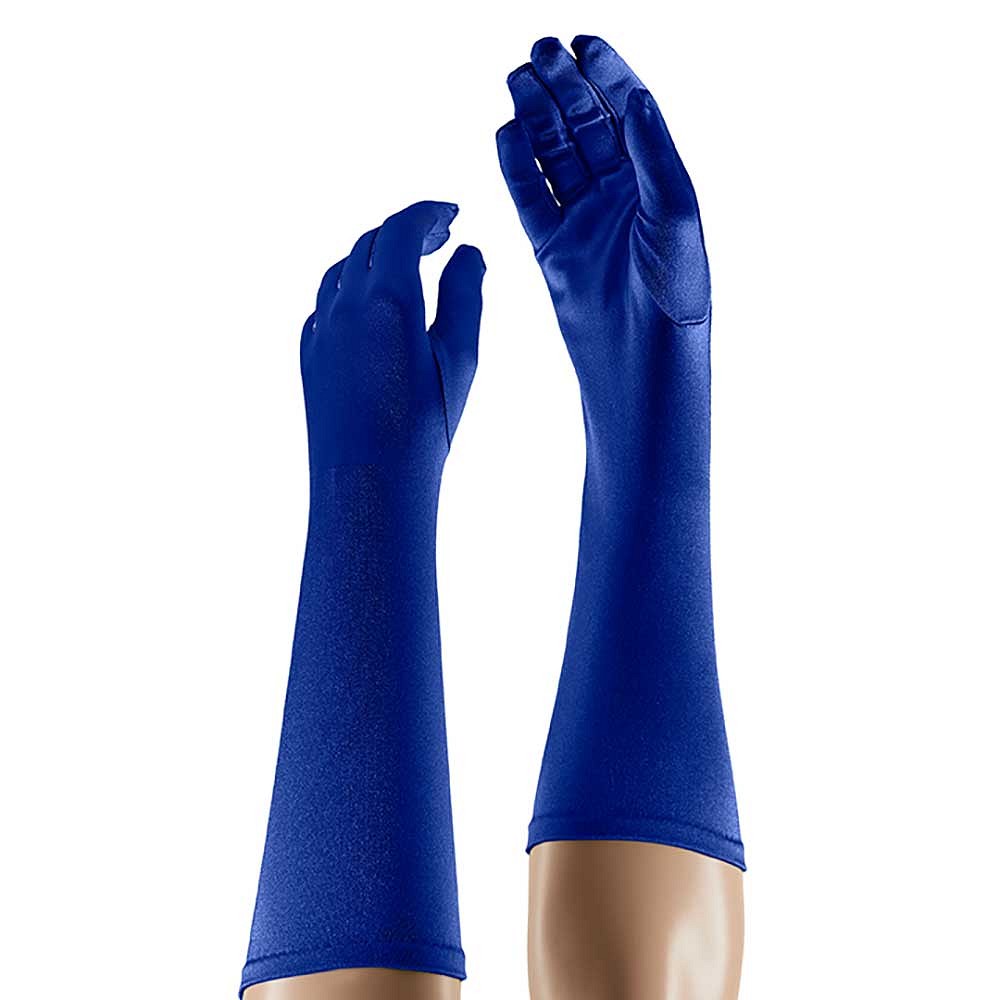 Lange handschoenen satijn 40 cm