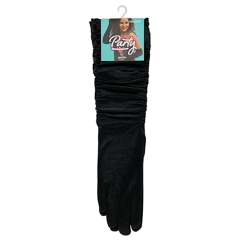 Satijnen handschoenen gerimpeld
