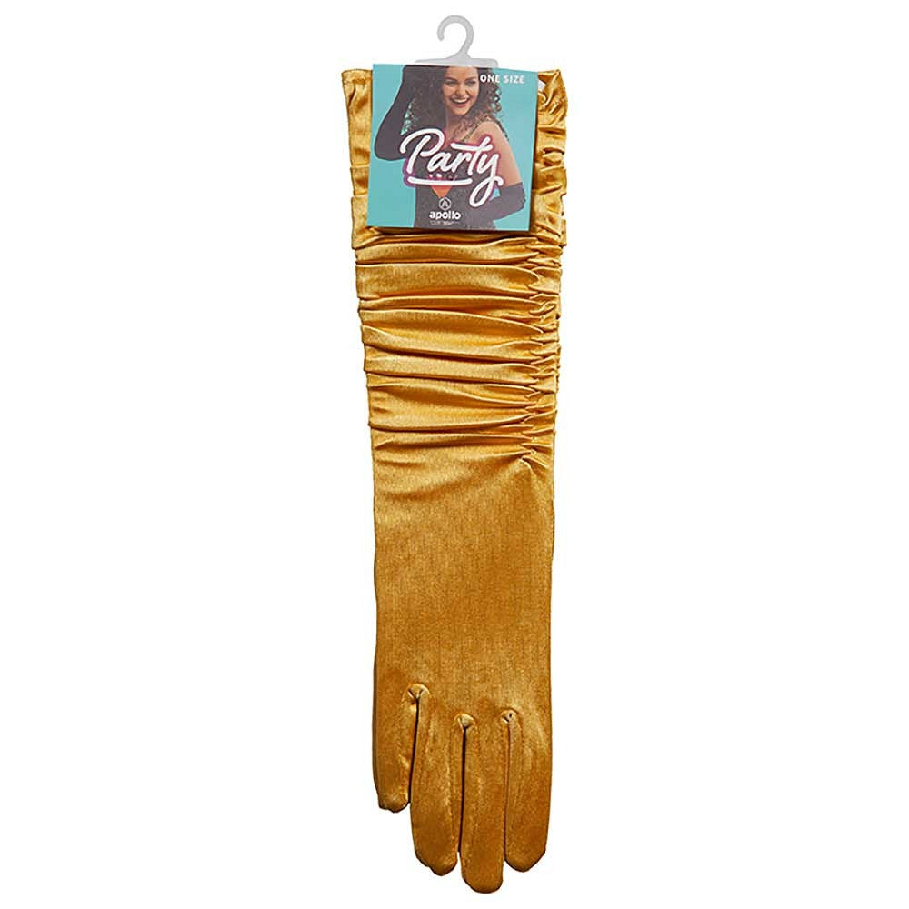 Satijnen handschoenen gerimpeld