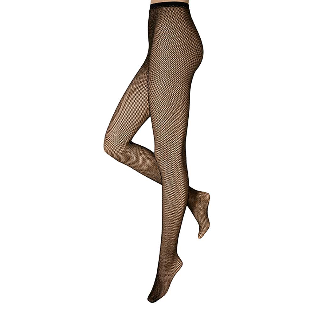 Collants en résille pour femmes avec lurex