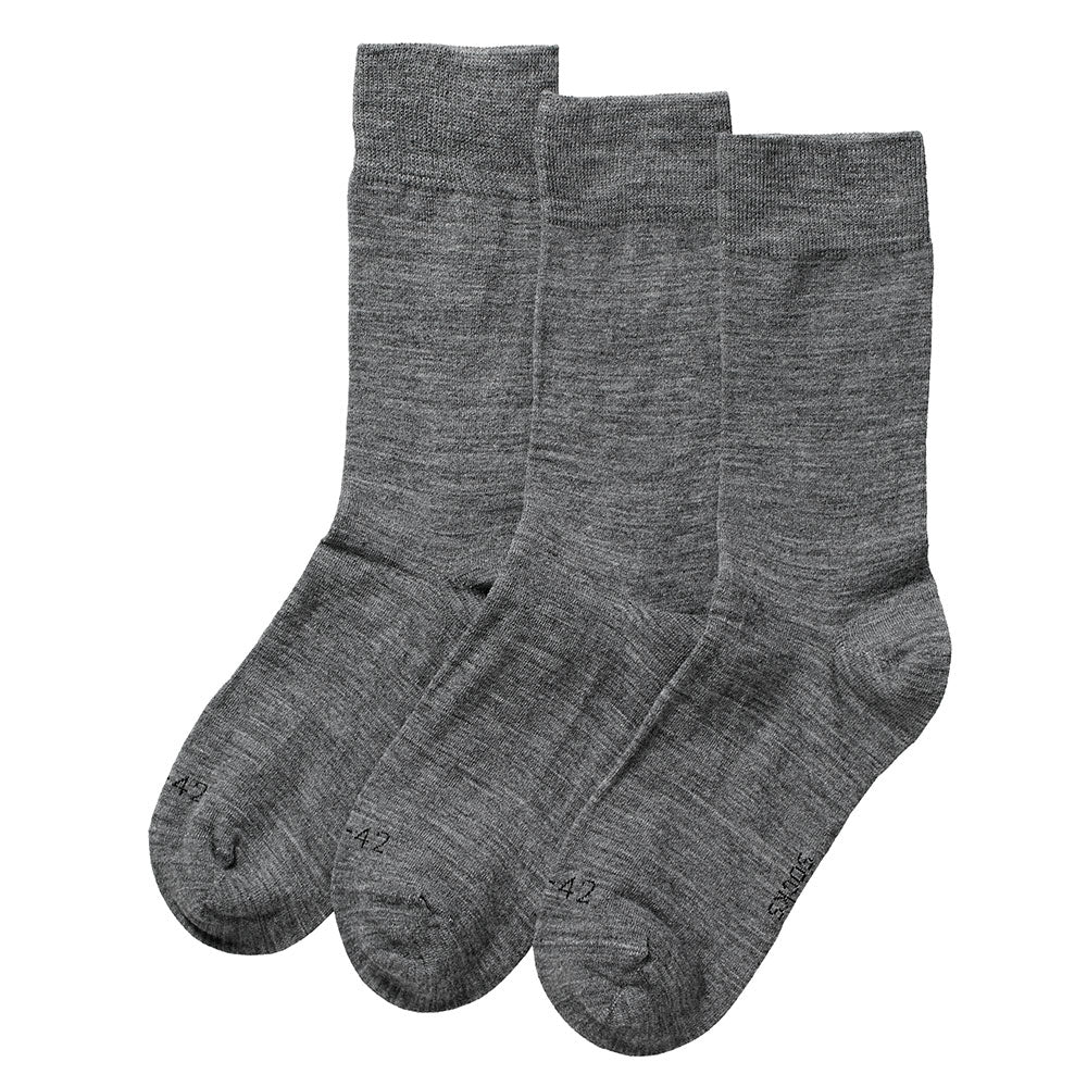 Merino Wollen Sokken - Unisex - Medium grijs - 3-Pak