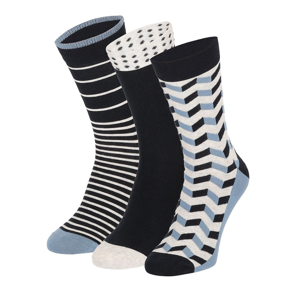 Chaussettes colorées pour hommes, bleu marine (paquet de 6)