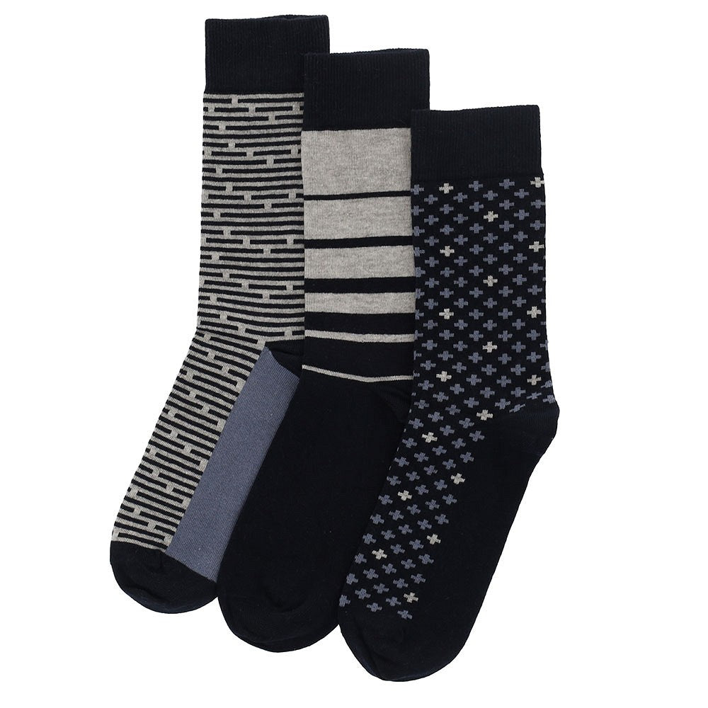 Chaussettes colorées pour hommes, bleu marine (paquet de 6)