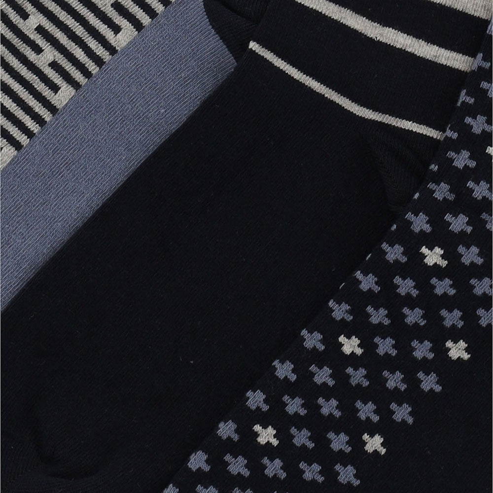 Chaussettes colorées pour hommes, bleu marine (paquet de 6)