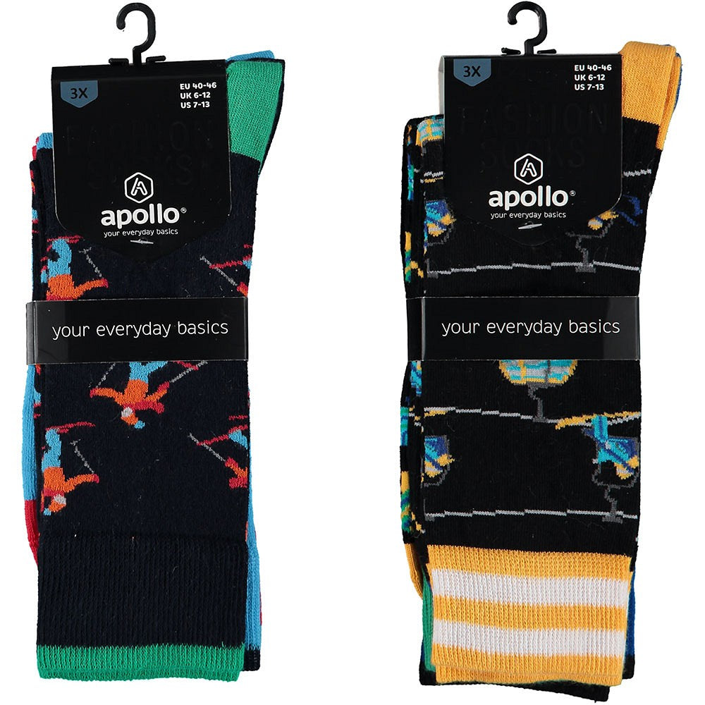Bunte Herrensocken Wintersport (6er-Pack)