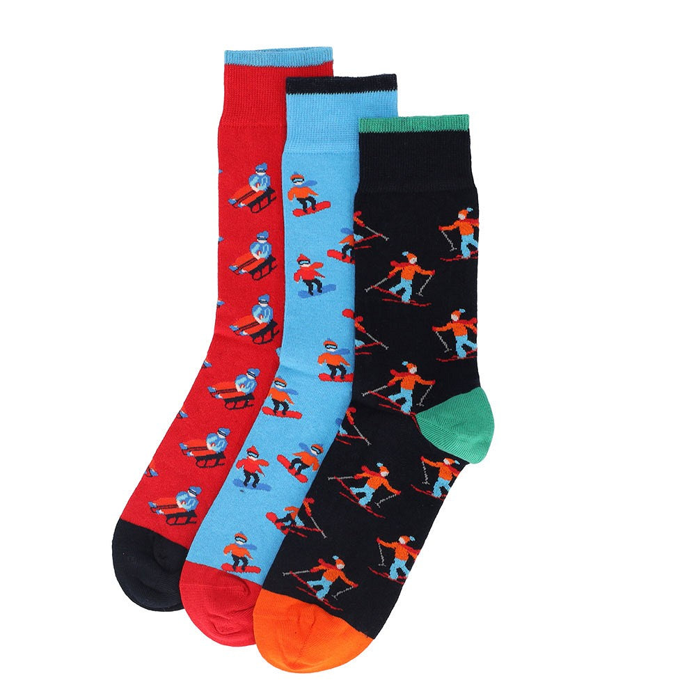 Bunte Herrensocken Wintersport (6er-Pack)