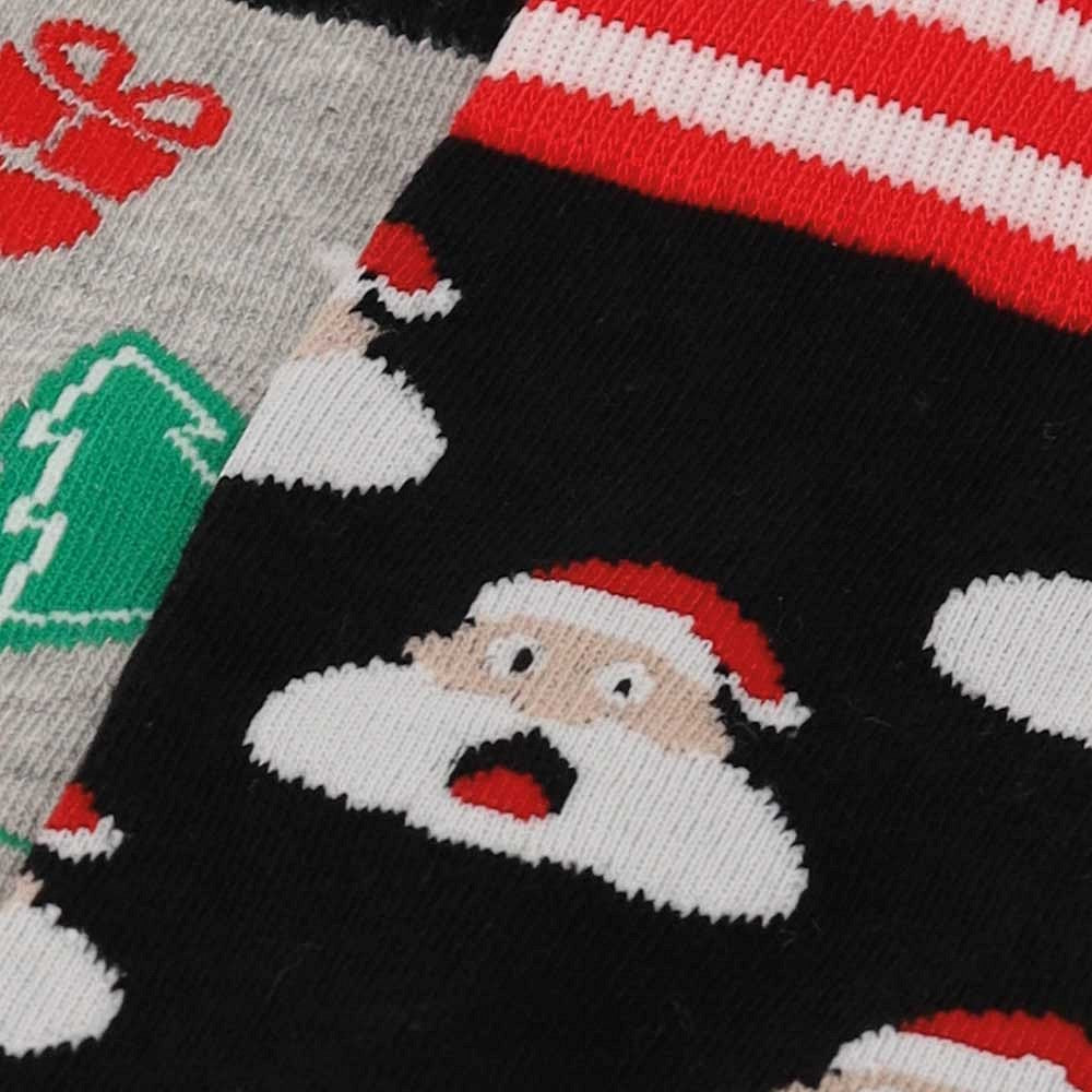 Vrolijke kerstsokken heren in kerstbal - 2-Pak