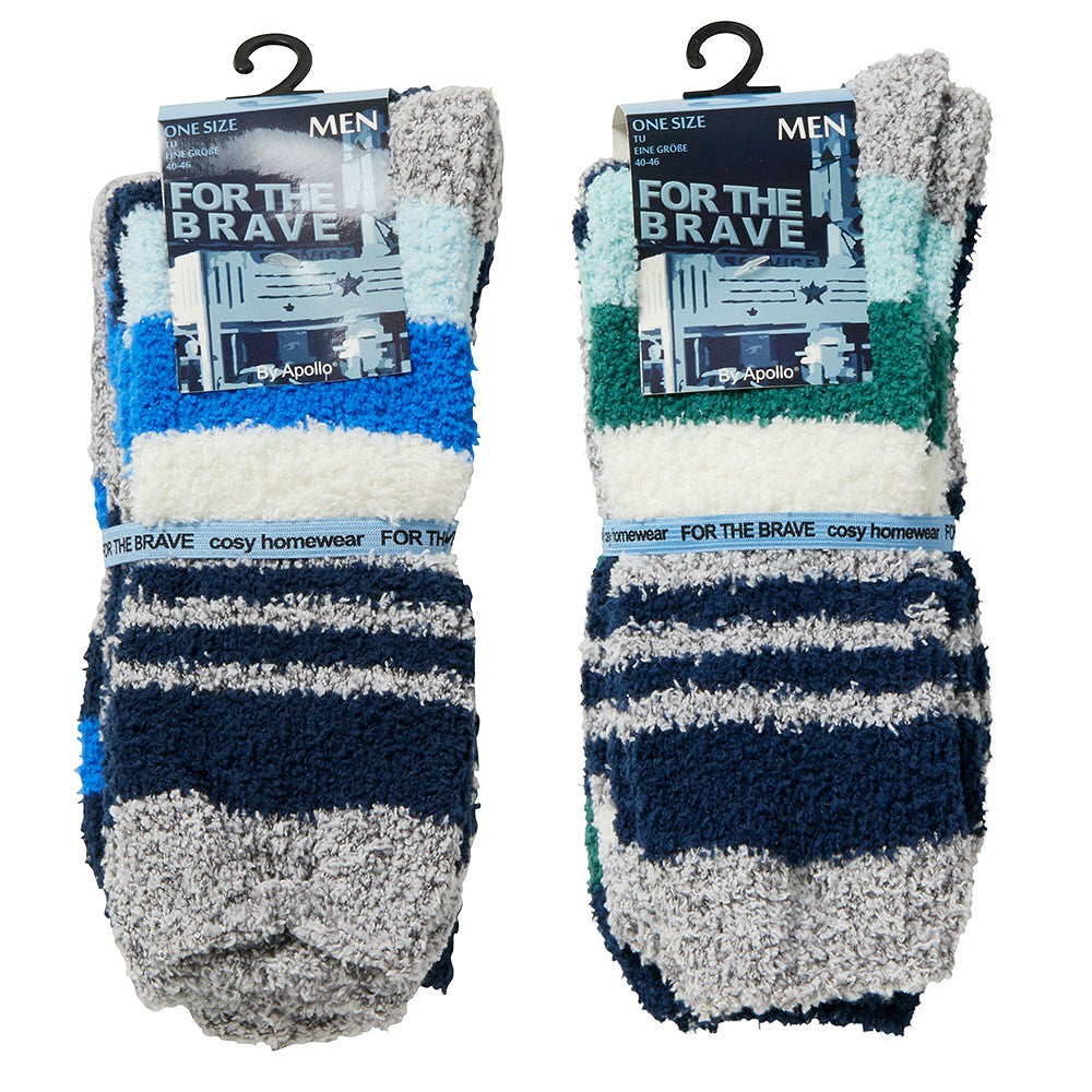Chaussettes de lit pour hommes - 4-Pack - Stripes - Multi Colour - One Size