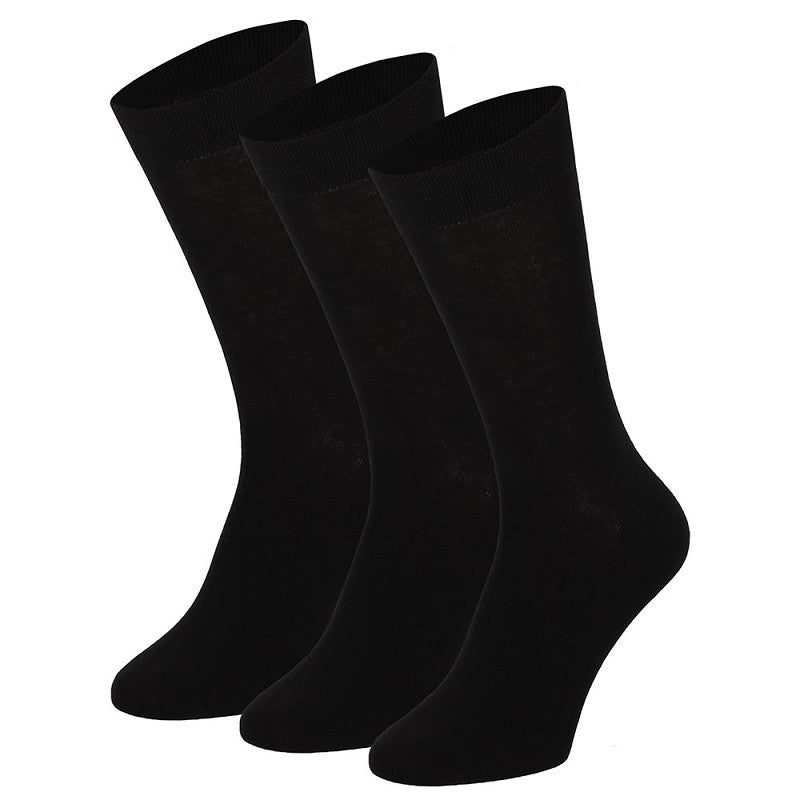 Katoenen herensokken - Zwart- Maat 47/50 - 3-Pack