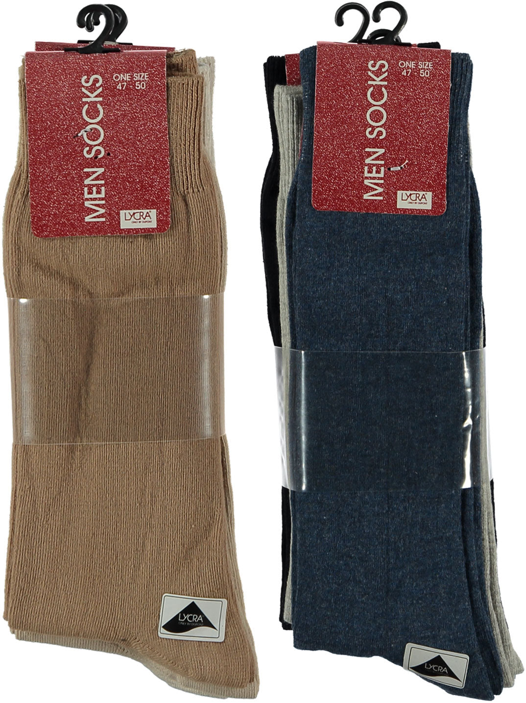 Chaussettes en coton pour hommes - Multi Light - Taille 47/50 - 6-Pak