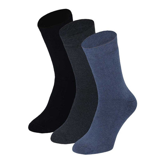 Chaussettes en éponge unisexes - Bleu (paquet de 3)