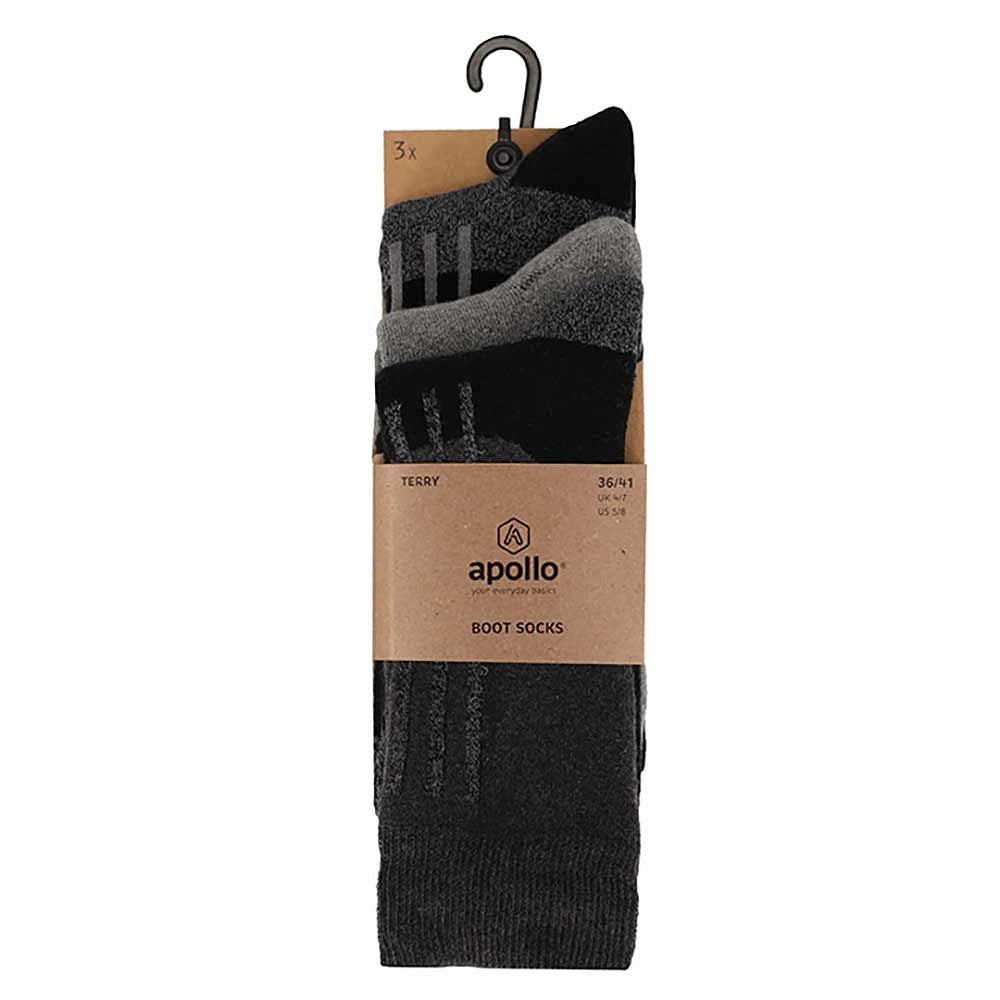Casual badstof sokken - Multi Zwart (3-Pak)