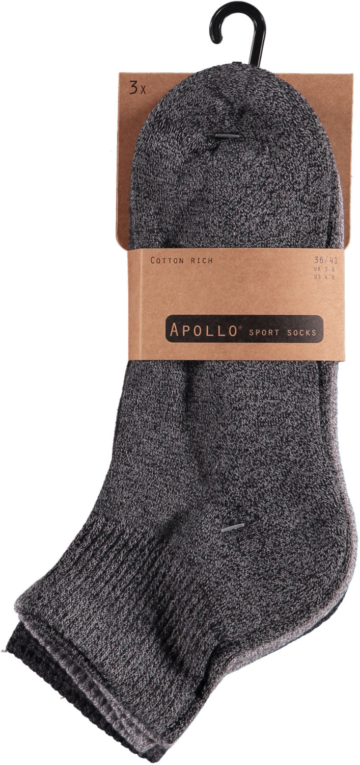 Sport Quartersokken Multi grijs