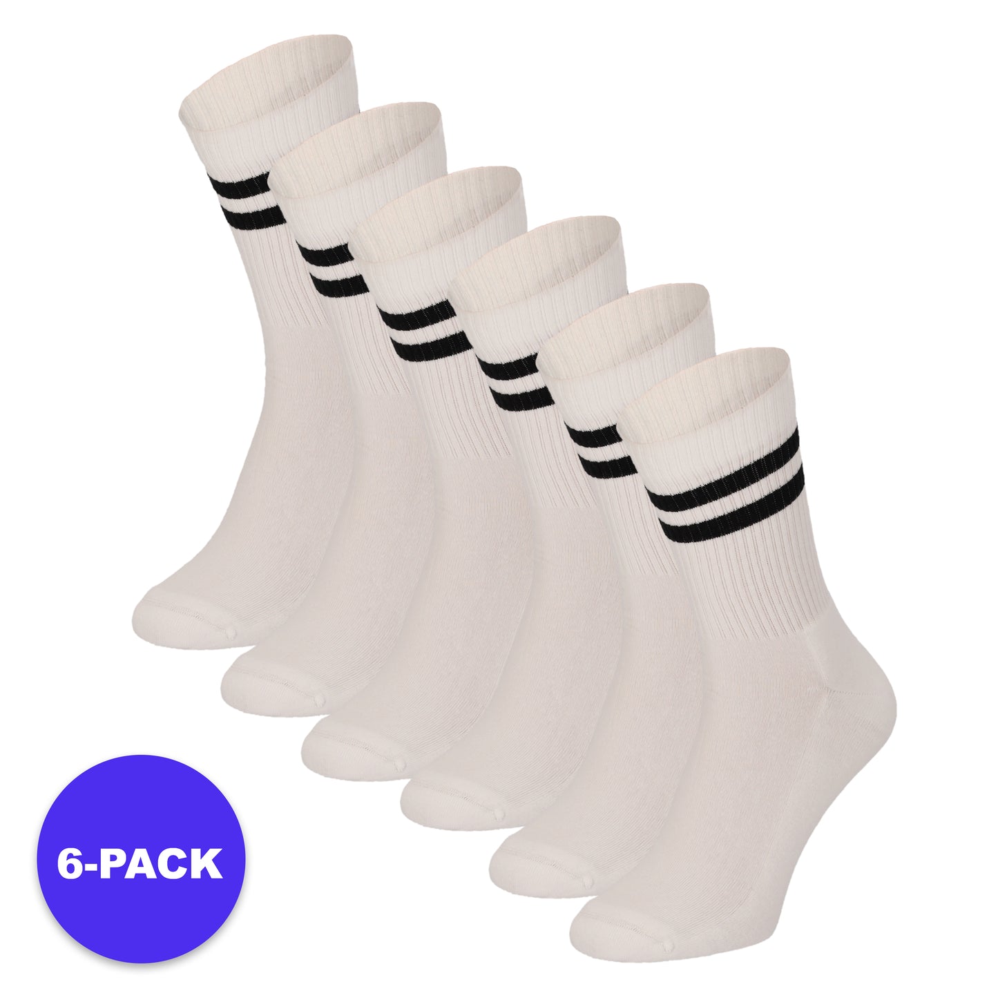 Sportsokken Fashion - Unisex - 6-Pack - Voordeelpakket