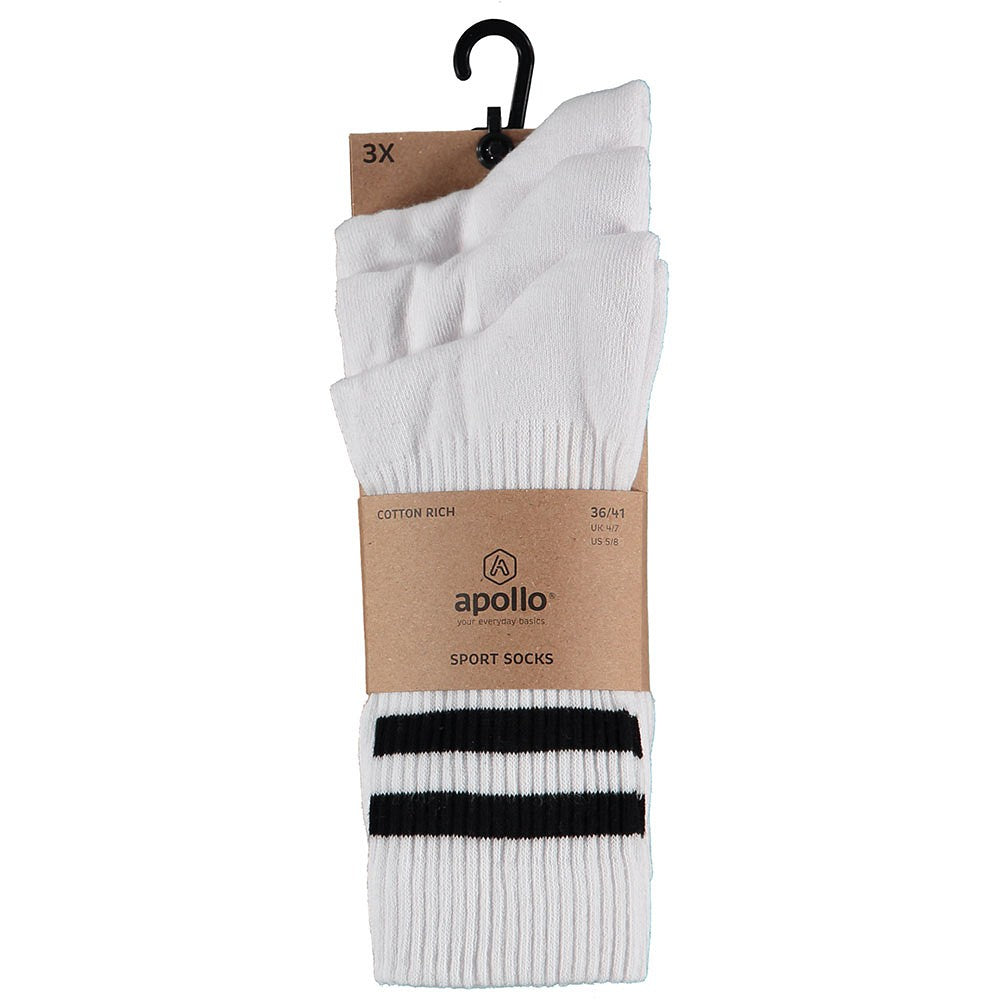 Kinder-Sportsocken – Multi White – 3er-Pack