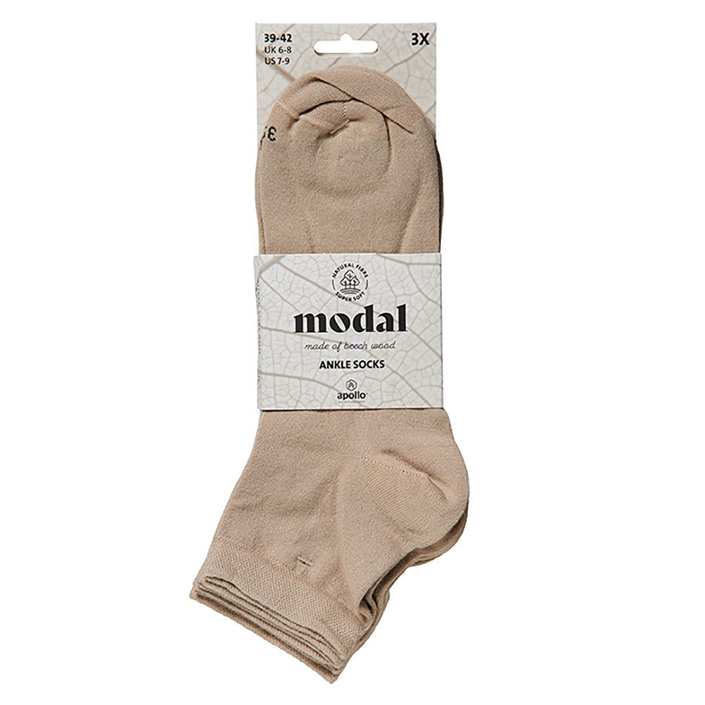 Modale (Viertel-)Söckchen – 3er-Pack
