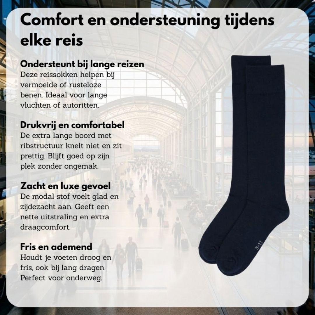 Kompressionssocken Modal – Flugzeugsocken – 6er-Pack