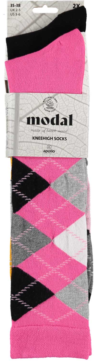 Mode-Kniestrümpfe aus Modal – Unisex – 6er-Pack