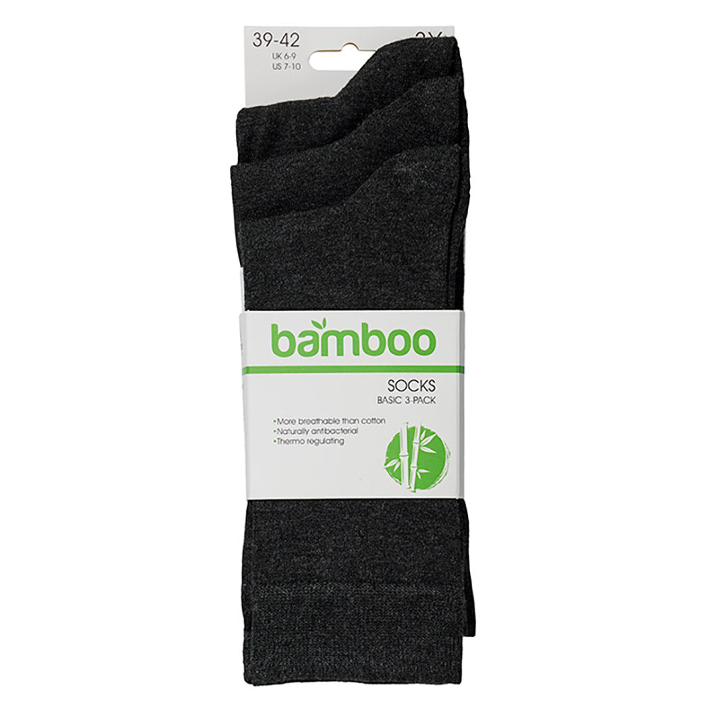 Bamboe sokken basic antraciet