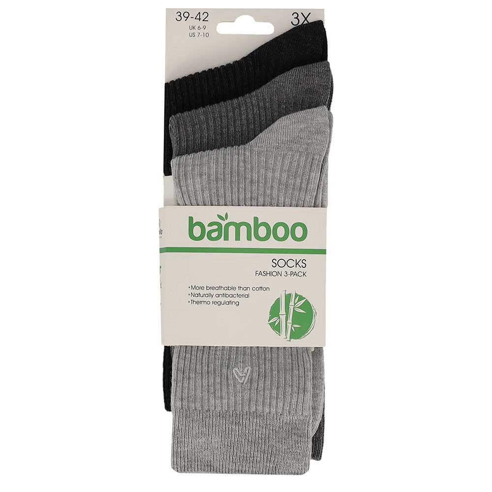 Bamboe sokken heren - 2 x 2 Rib - 6-Pack
