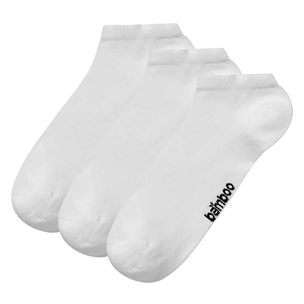 Bamboe sneakersokken basic - Wit - 3-Pak