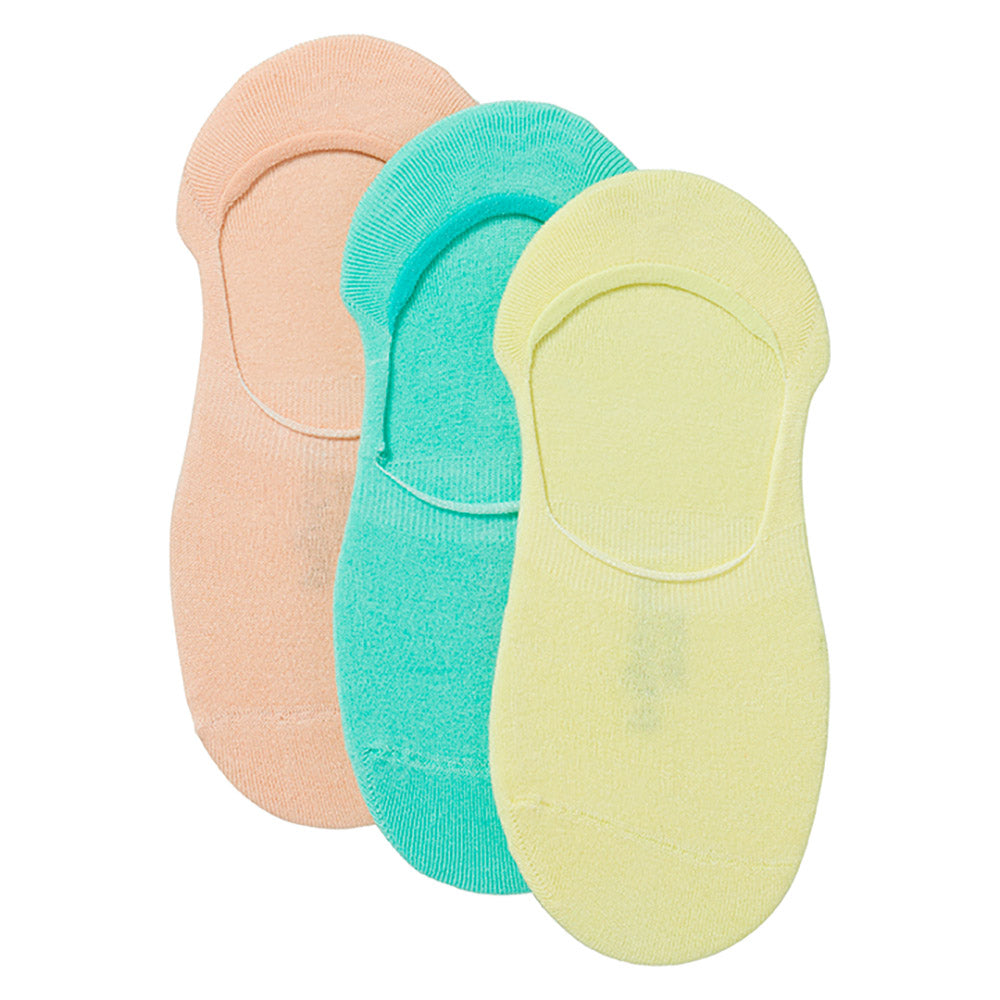 Dames Bamboe footies basic - Multi Pastel - 3-Pak