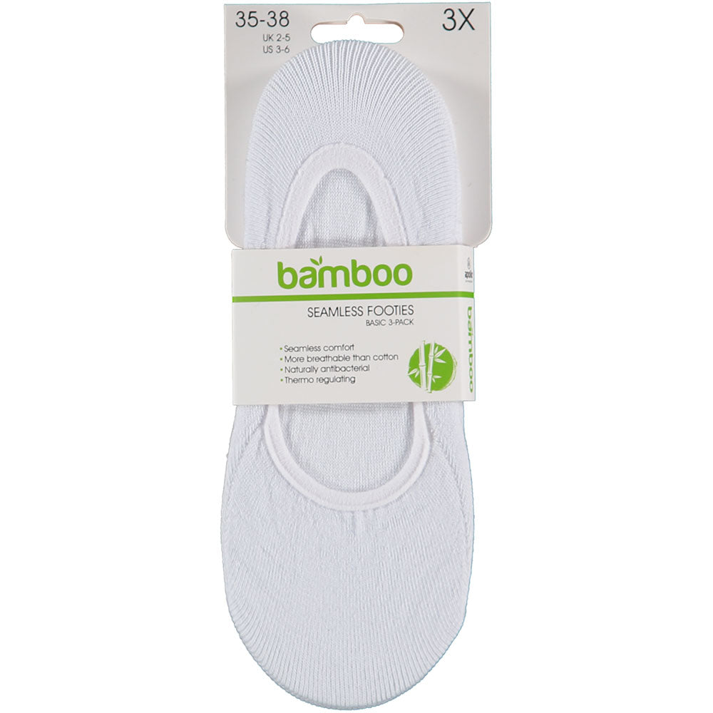 Bamboe Sneaker Footies - Wit - 3-Pak