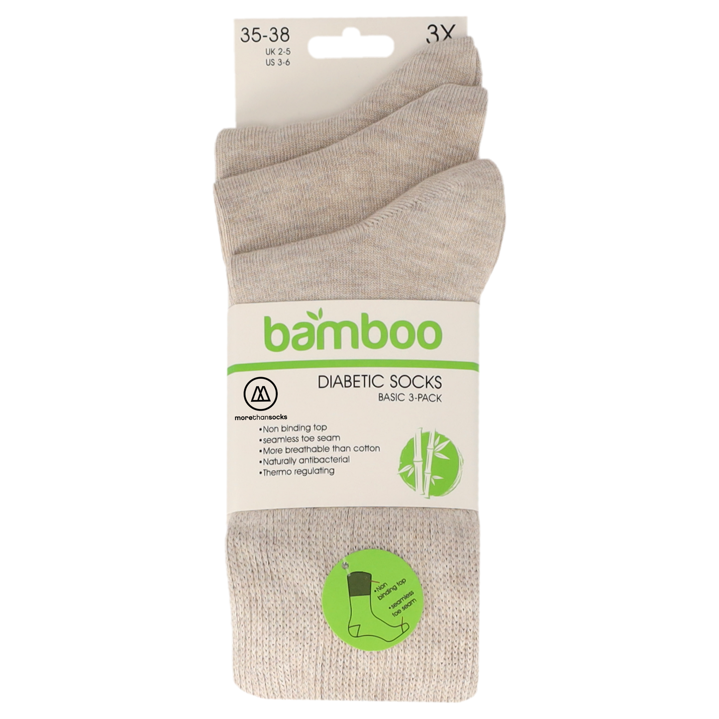 Morethansocks - Bamboo - Diabetes sokken