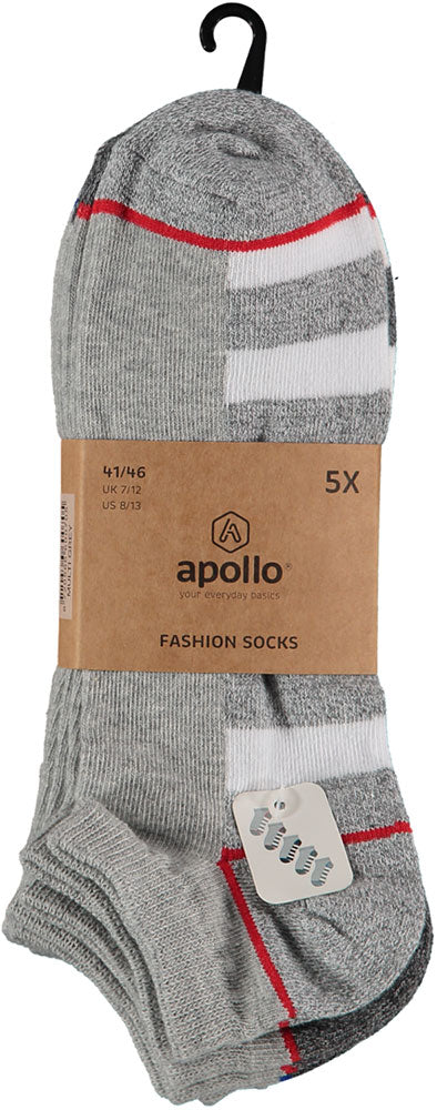 Chaussettes à la cheville Fashion pour hommes - Gris - paquet de 5