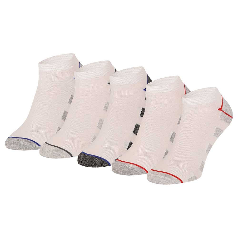 Chaussettes à la cheville mode pour hommes - blanches - paquet de 5