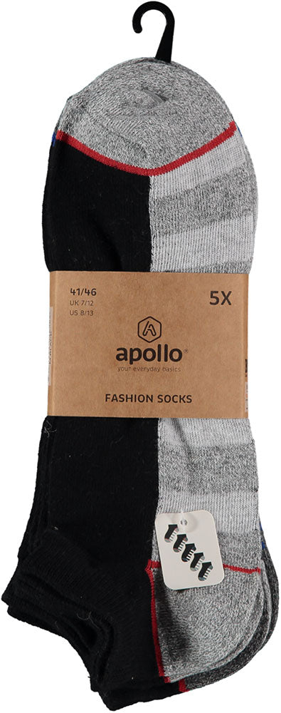Chaussettes à la cheville mode pour hommes - Noir - paquet de 5