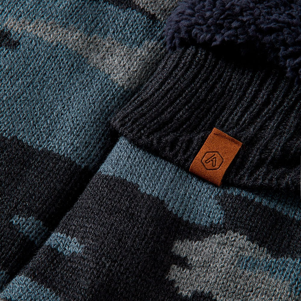 Huissokken heren - Legerprint - Anti Slip - Groen/Blauw