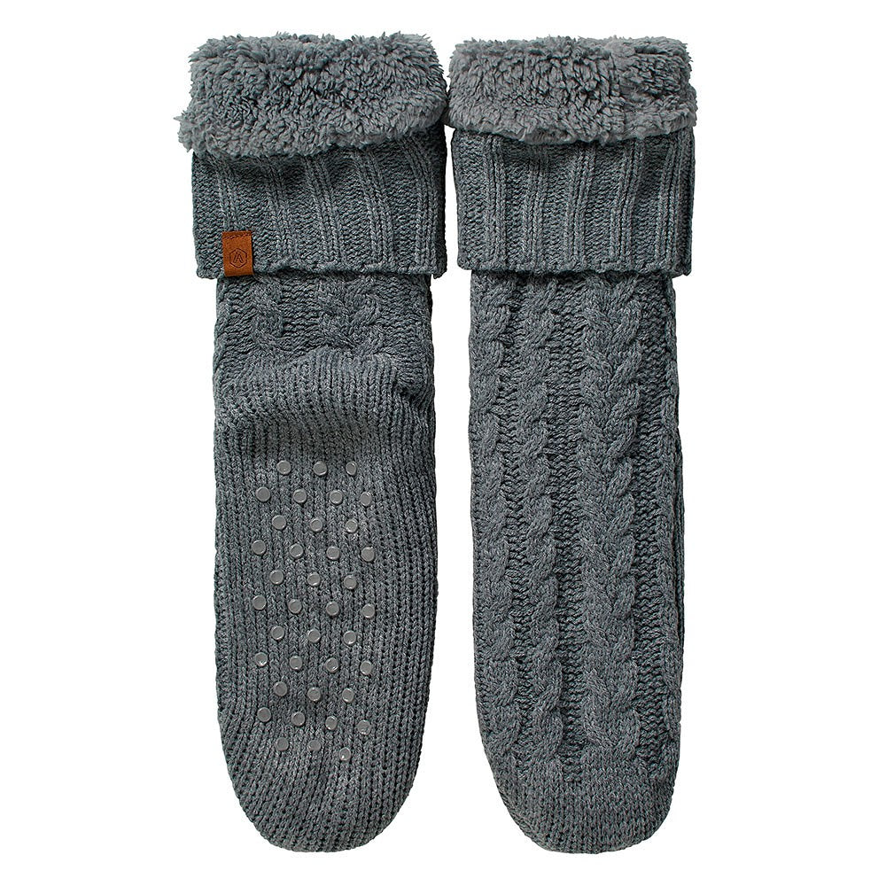 Huissokken heren - Anti slip - Midden grijs