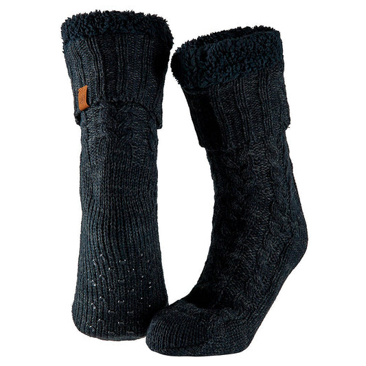 Huissok heren - Anti slip - Blauw/Grijs