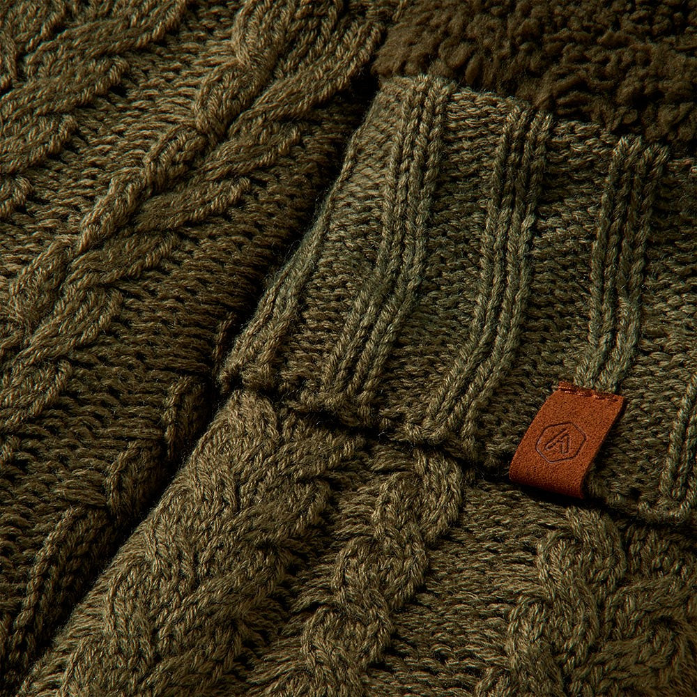Chaussettes de maison homme - Antidérapantes - Vertes