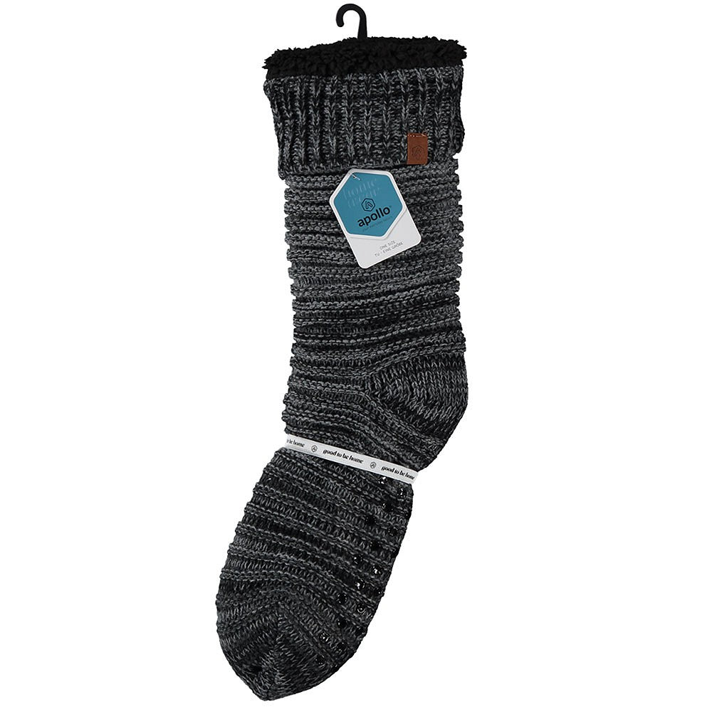 Haussocke Herren - Anti-Rutsch - Schwarz